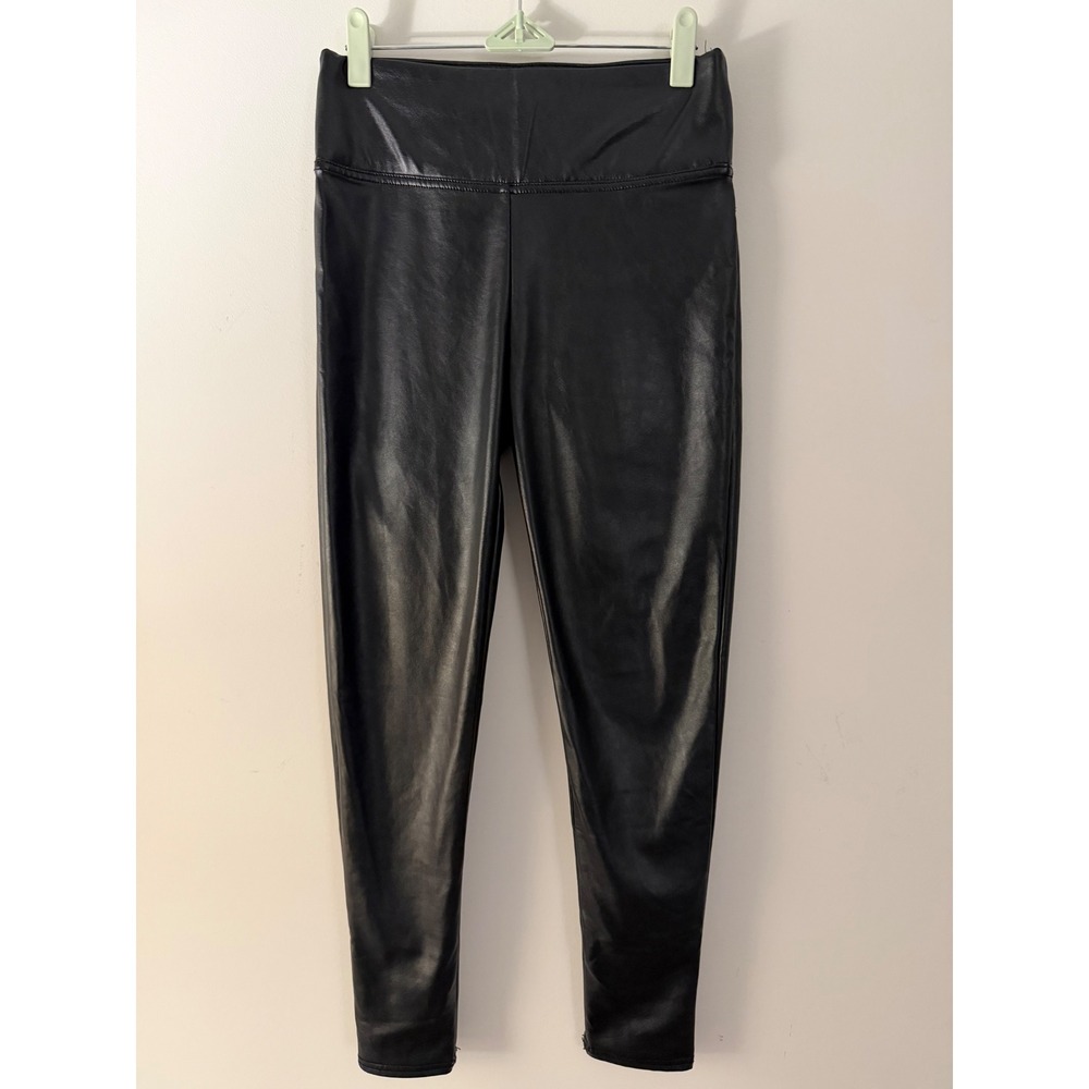 Vince Camuto Women's Small Black Faux Leather Skinny Pants Leggings